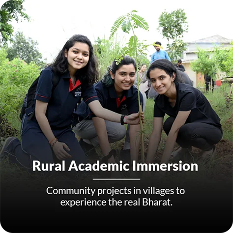 Rural Academic Immersion — Community projects in villages to experience the real Bharat.